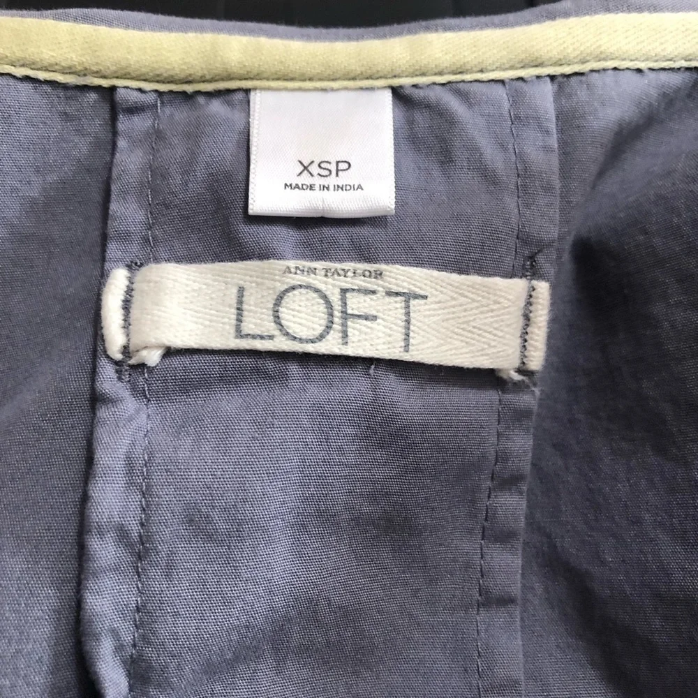 Ann Taylor Loft Gray Utility Jacket Sz XSP EUC